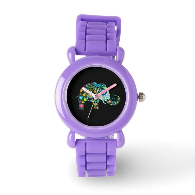 Montre Cute Colorful Floral Élégant (Recto)