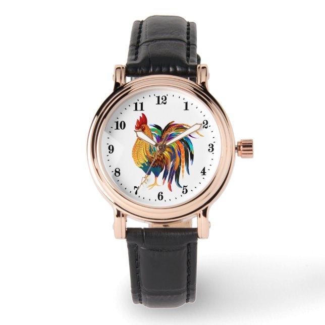 Montre Cute coq amoureux animal Watch (Recto)
