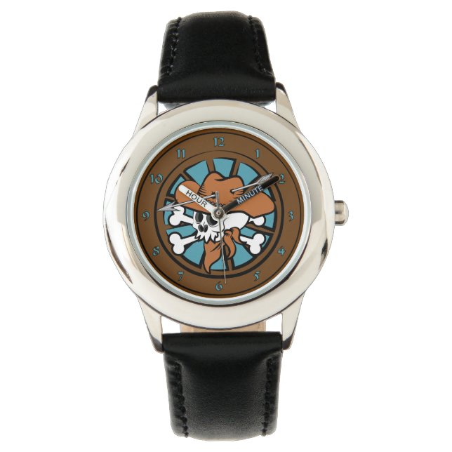 Montre Cute crâne Cowboy (devant)