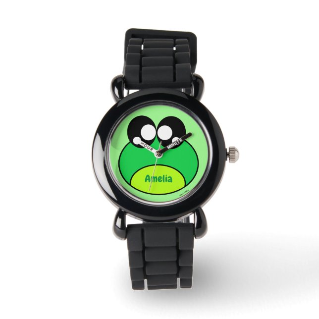 Montre Cute de grenouille verte Kawaii (Recto)