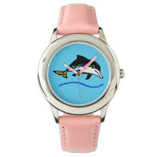 Montre Cute DOLPHIN - Faune - Nature - Bleu