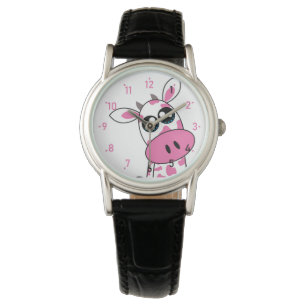 Montre Cute fraise Vache souriante
