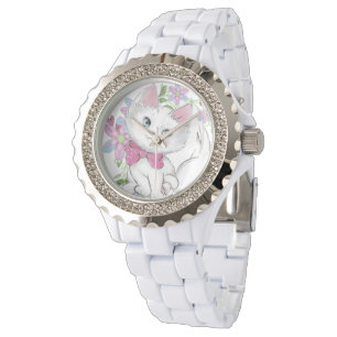 Montre Cute Girly Kitten Avec Fleurs