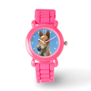 Montre Cute Icelandic Horse Foal Pony Head - plaque d'acc
