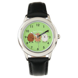 Montre Cute kawaii oeufs humoristique dessin animé