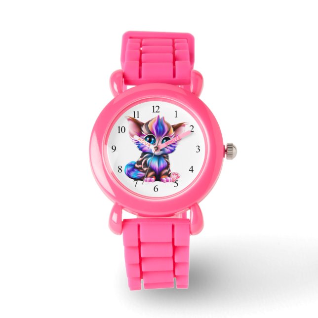 Montre Cute Kawaii Striped Baby Kitten (Recto)