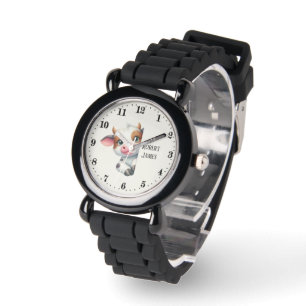 Montre Cute kids unisex cow peeeeer ajouter nom