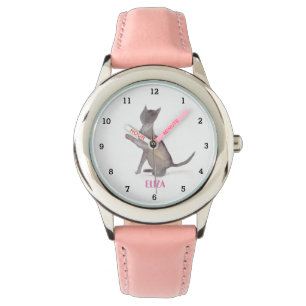 Montre Cute Kitten Chat Animal Girls Aquarelle