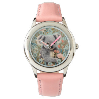 Montre Cute Koala Elegant Pastel Floral