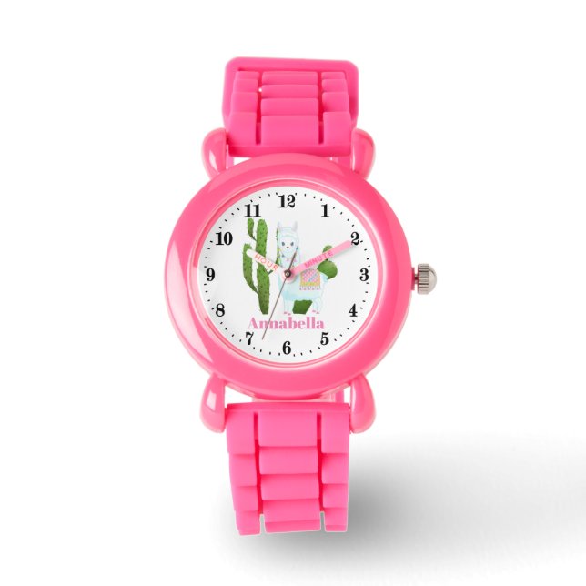 Montre Cute lama ajouter nom filles regarder (Recto)