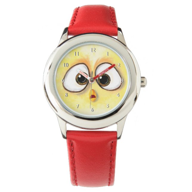 Montre Cute Little Yellow Surprised Big Eyes Fun (devant)