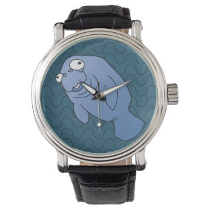 Montre Cute Manatee Hugger Cartographier animal