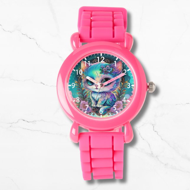 Montre Cute Mystical Chat Kitten animal céleste (Créateur téléchargé)