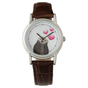 Montre Cute Otter avec Love Hearts