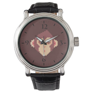 Montre Cute pixellisé visage singe carnet HP PC portable 