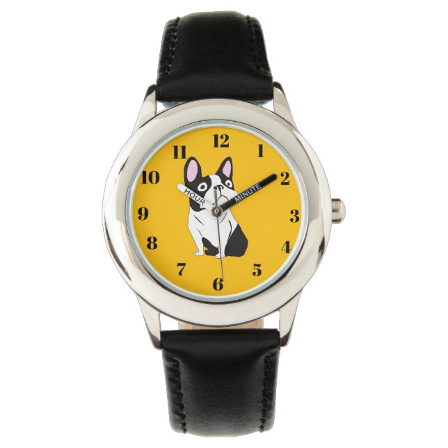 Montre Cute Pup, yellow (devant)