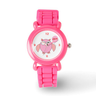 Montre Cute Rose Love You Owl Parties scintillant Watch
