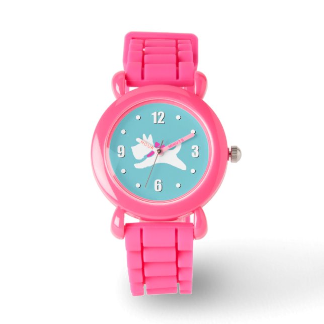 Montre Cute Scottie Chien Votre Arrière - plan Couleur (Recto)