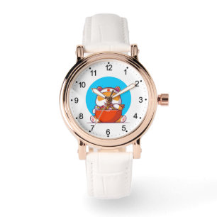 Montre Cute Shiba Inu Manger Ramen Noodle Cartoon-23054
