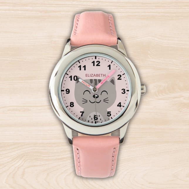 Montre Cute smiling Cat for Girl (Créateur téléchargé)