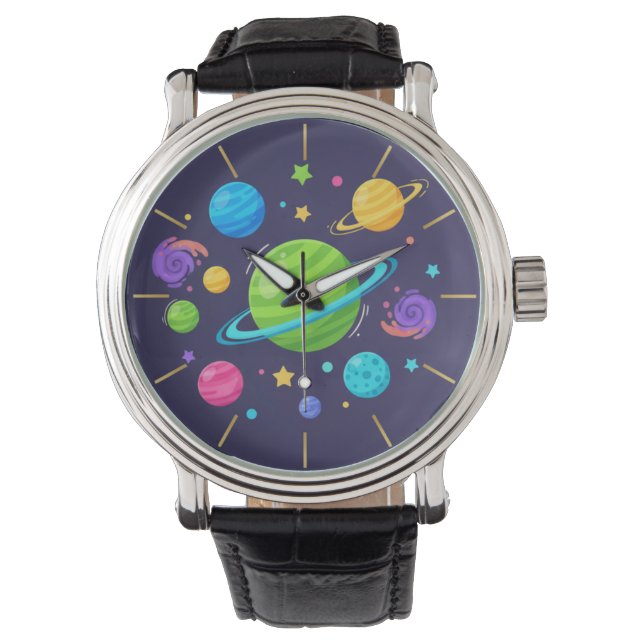 Montre Cute Space Planets Watch (devant)