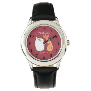 Montre Cute sushi riz crevettes amis dessin animé