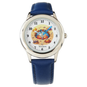 Montre Cute unisex enfants amoureux de crabe ajouter le n
