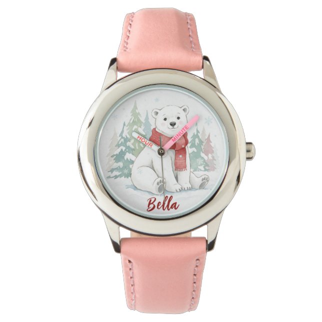 Montre Cute watercolor Polar Bear (devant)