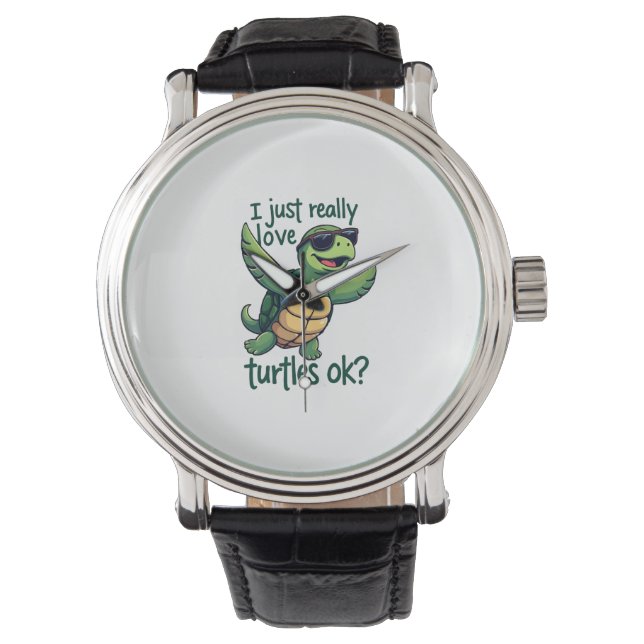 Montre Dabbing Sea Turtle J'Aime Vraiment Les Tortues Ok_ (devant)