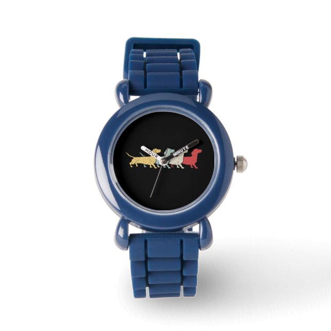 Montre Dachshund Retro Vintage (Recto)