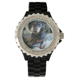Montre dachshund watch, ou ajoutez votre propre image!
