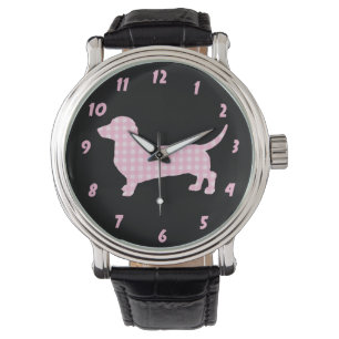 Montre Dachshund Wiener Dog rose