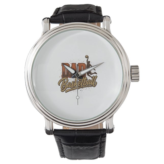 Montre Dad Basketball Vintage Engraving Shirt Design_1 (devant)