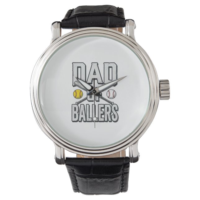 Montre Dad of Ballers Softball and Baseball Vintage Shirt (devant)