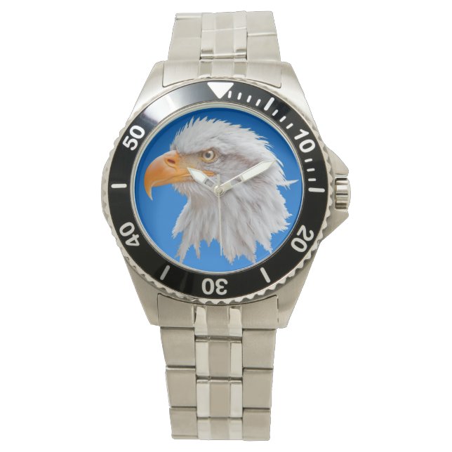 Montre d'aigle à tête blanche (bleu) (devant)