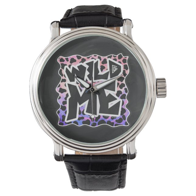Montre Dalmatie Noir et rose Me sauvage (devant)