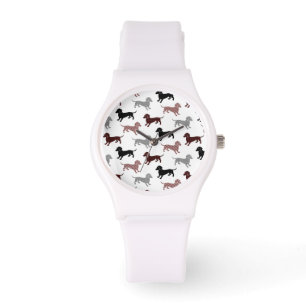 Montre Damask Dachshunds Motif de vacances