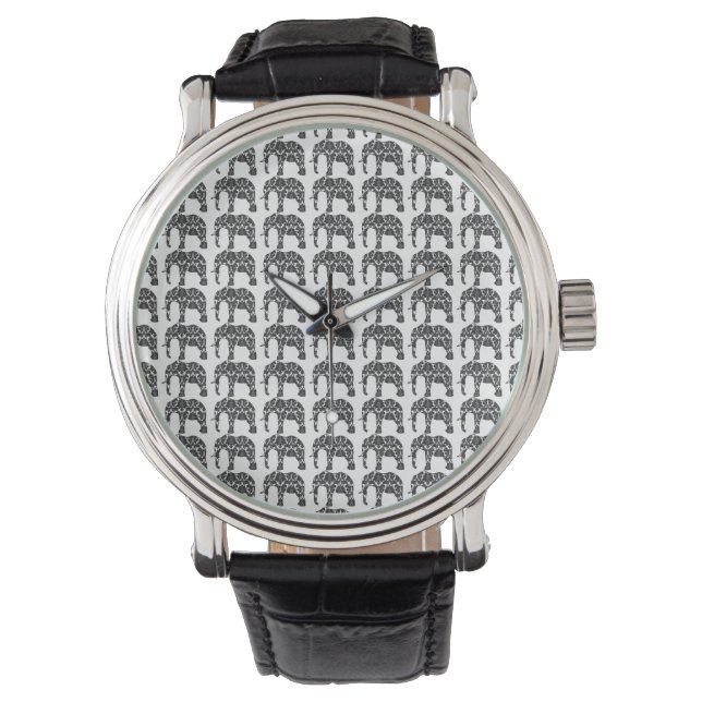 Montre Damask Elephant Motif Watch (devant)