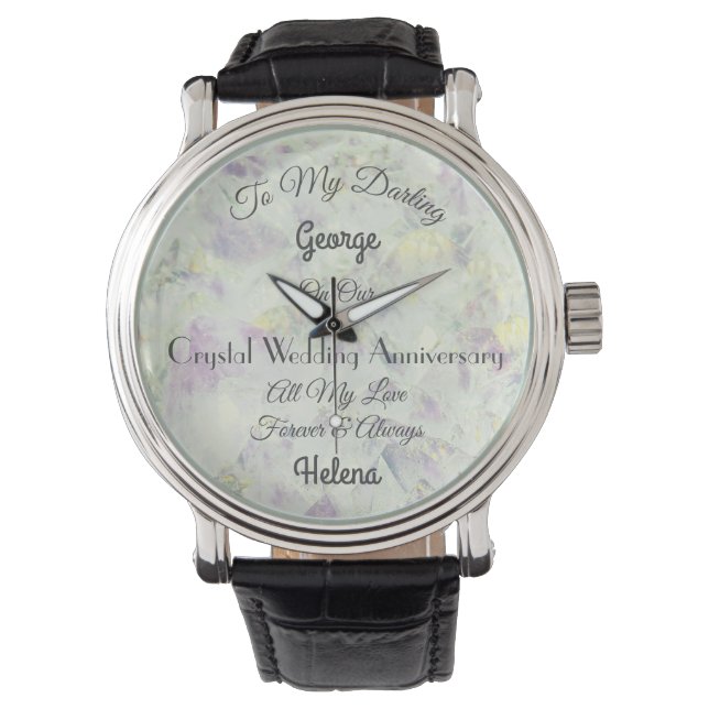 Montre d'anniversaire de Mariage de cristal person (devant)