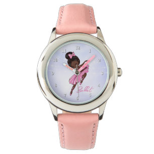 Montre Danse de ballet rose Tutu afro-américaine Ballerin