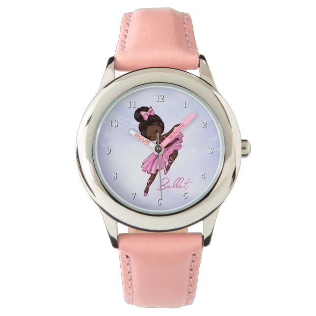 Montre Danse de ballet rose Tutu afro-américaine Ballerin (devant)