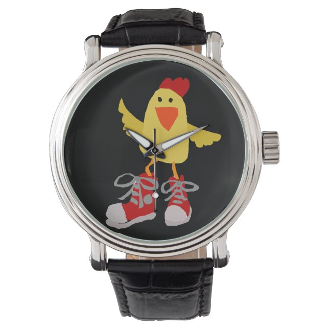 Montre Danser drôle poulet jaune (devant)