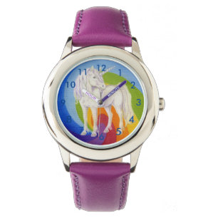 Montre d'arc-en-ciel de licorne