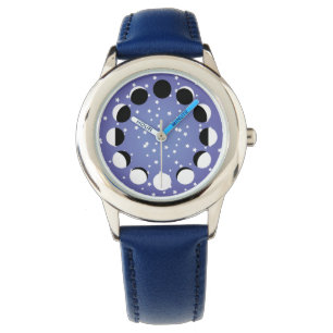 Montre d'astronomie de la phase de la Lune bleue p