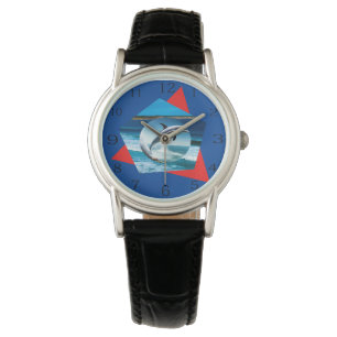 Montre Dauphin Dansant Sur Les Vagues, Mesdames Regardez