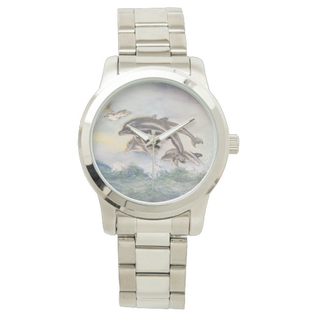 Montre Dauphins en jeu (devant)