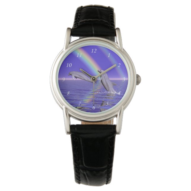 Montre Dauphins et arc-en-ciel (devant)