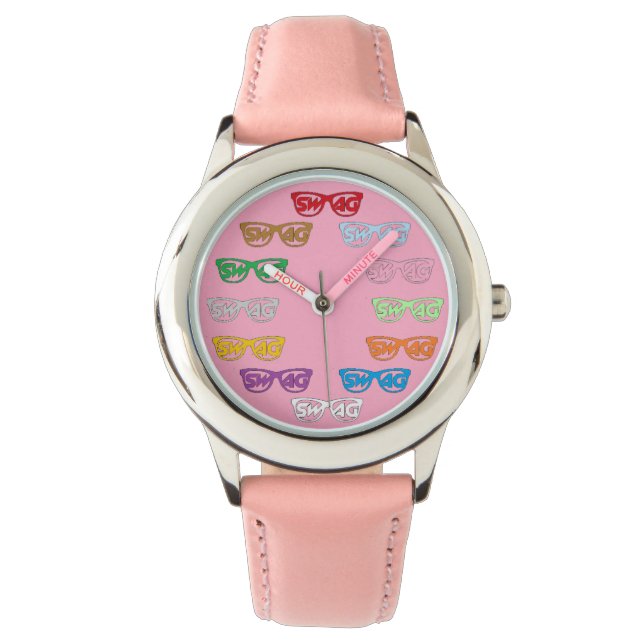 Montre de bagage (rose) (devant)