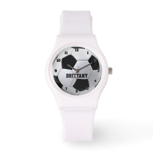 Montre de balle de soccer personnalisée (Recto)
