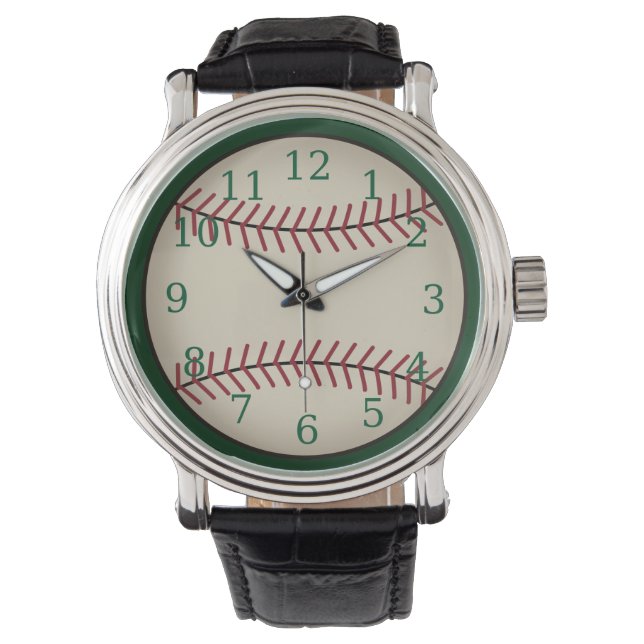 Montre de baseball verte (devant)